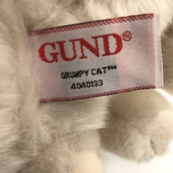 Gund Grumpy Cat Plush Stuffed Animal Sitting Gray Grey Eyes Siamese Himalayan 9" - Picture 8 of 9